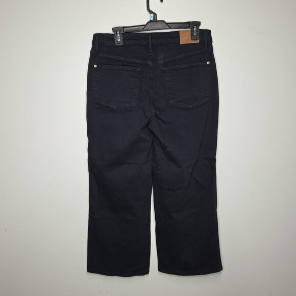 Judy Blue JB88807  Wide Leg  Jeans Women's 13/31 Black Garment Dyed Cropped - Picture 3 of 7